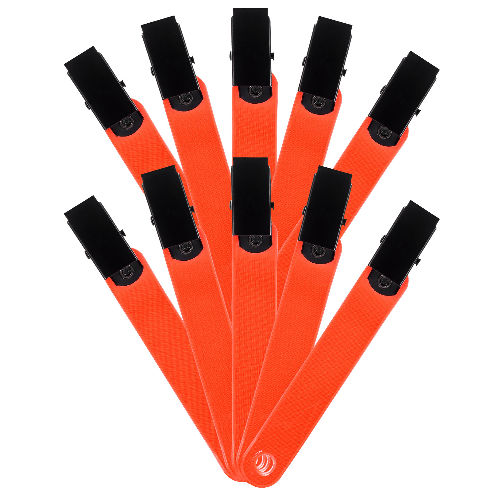 Running Visibility Gear - 12 قطعة من مشابك الأشرطة الفلورية