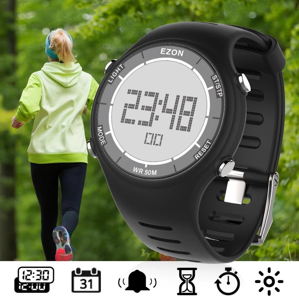 Running Watch - EZON موضة جديدة للمرأة ساعة رياضية