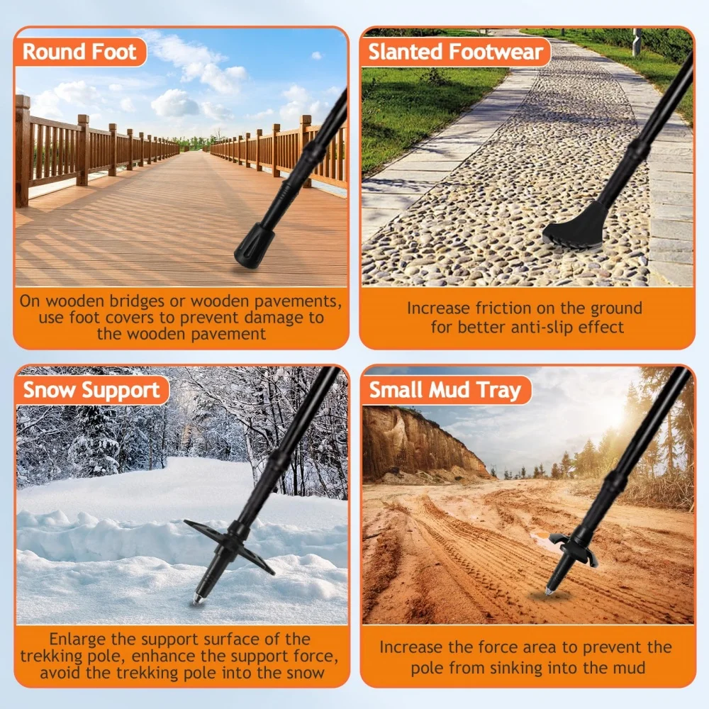 مجموعة من عصاتين خفيفتين الوزن - مراجعة Trekking Pole Carbon وسعره
